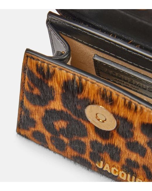 Jacquemus Black Le Chiquito Leopard-print Calf Hair Tote Bag