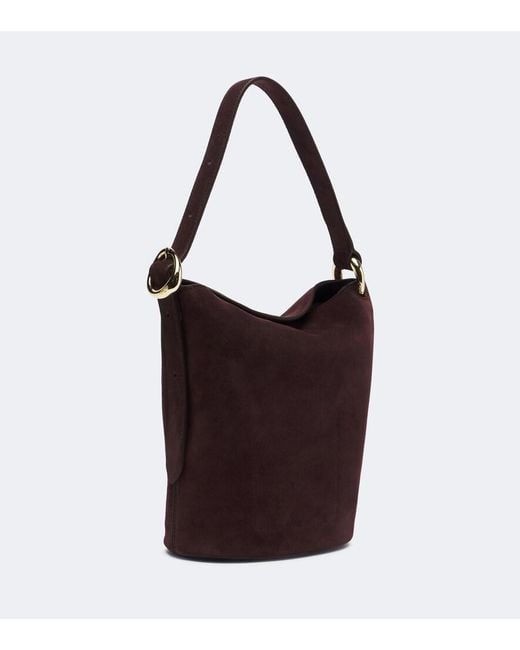 Joseph Brown Bucket Mini Suede Shoulder Bag