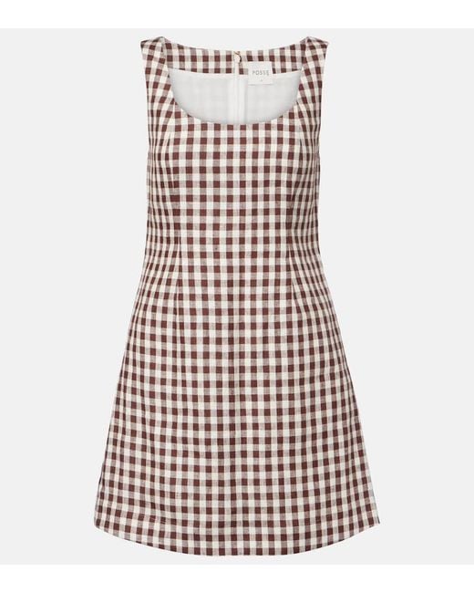 Posse White Minikleid Sadie Aus Leinen
