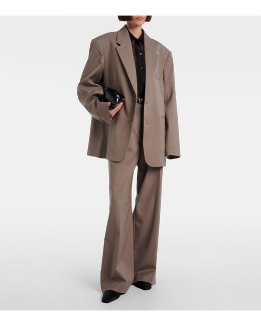 Frankie Shop Brown Brickell Wide-Leg Pants