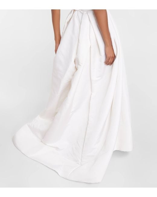 Vivienne Westwood White Bridal Freyja One-shoulder Silk Gown