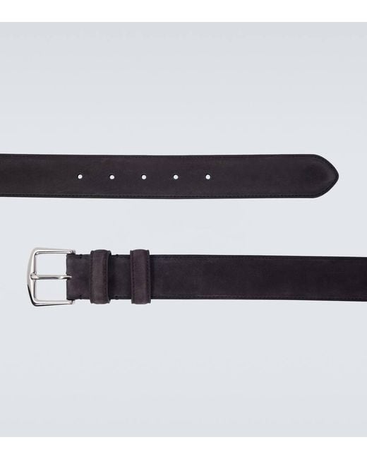 Loro Piana Black Suede Belt for men