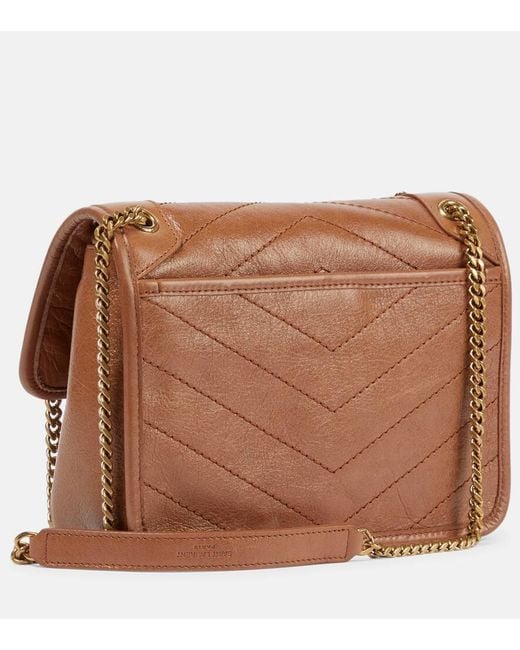 Saint Laurent Brown Schultertasche Niki Baby Aus Leder