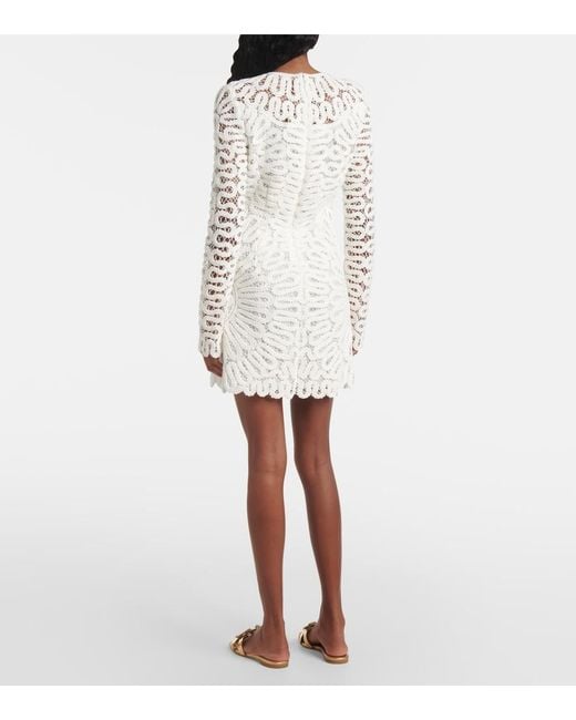 Jonathan Simkhai White Mccall Crochet Cotton Minidress