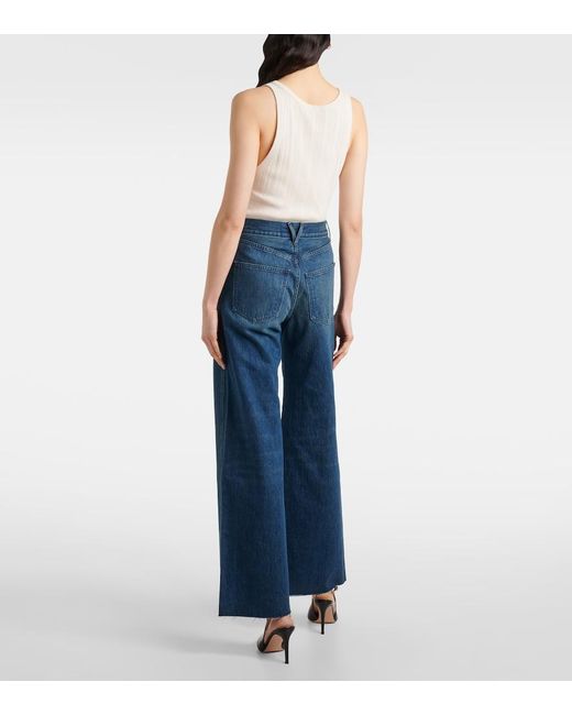 Veronica Beard Blue Taylor Wide-Leg Jeans