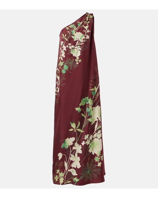 Robe Longue Roy En Soie A Fleurs LaDoubleJ en coloris Red