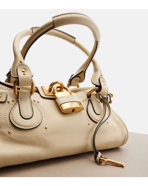 Chloé Natural Paddington Leather Shoulder Bag
