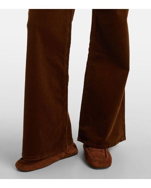 Citizens of Humanity Brown Kimberly Cotton Corduroy Flared Pants
