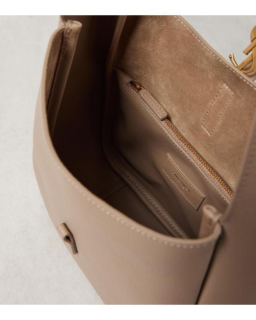 Saint Laurent Brown Le 5 A 7 Small Leather Shoulder Bag