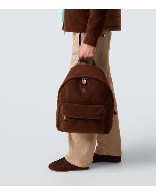 Moncler Brown New Pierrick Teddy Backpack for men