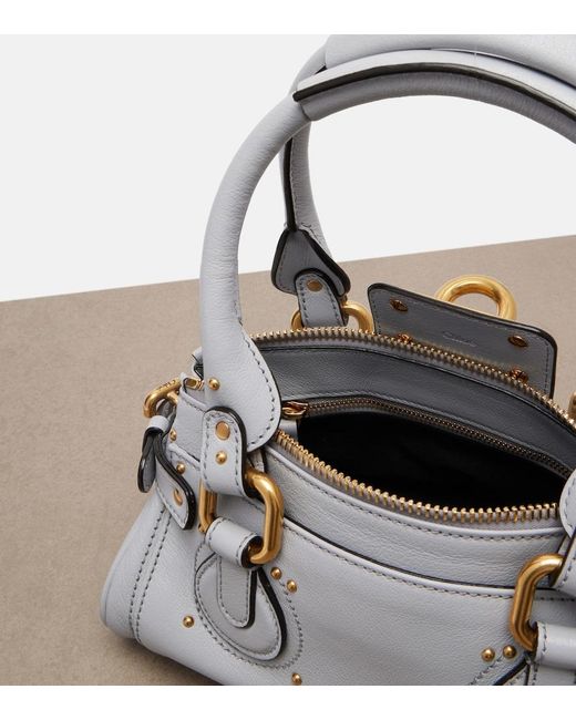 Chloé Gray Paddington Small Leather Shoulder Bag