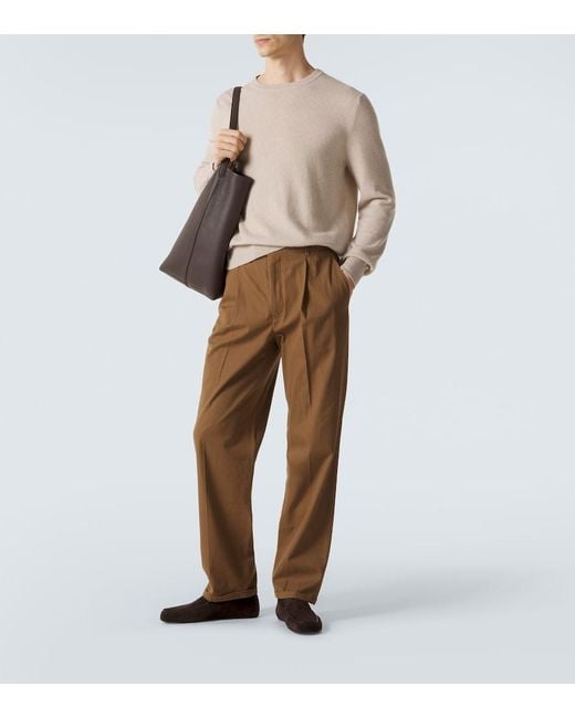 The Row Brown Suede Loafers for men