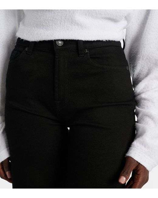 Jeans Anchos Lotta De Tiro Alto 7 For All Mankind de color Black