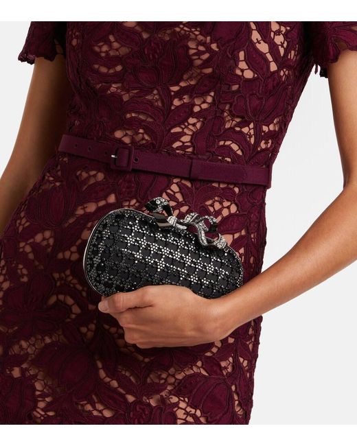 Self-Portrait Black Small Beaded Clutch