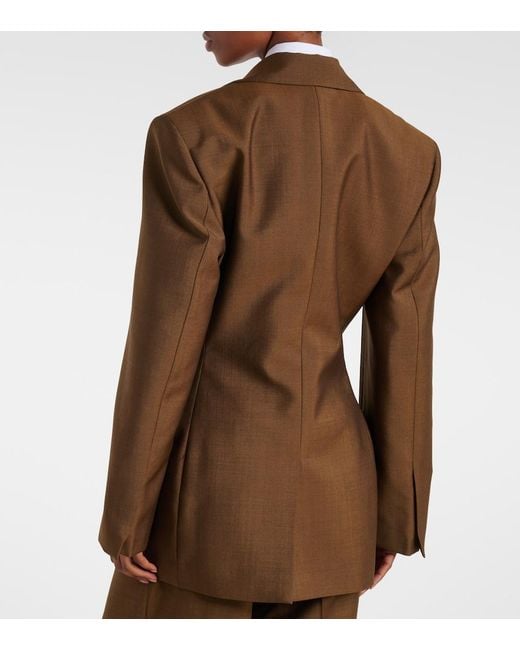 Rohe Brown Virgin Wool And Mohair Blazer