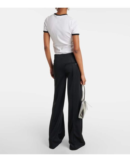 Courreges Black Jogginghose Interlock Aus Jersey