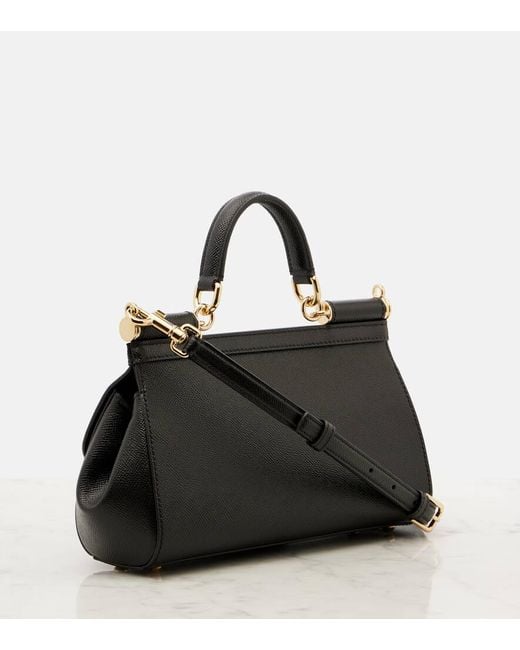 Dolce & Gabbana Black Kleine Sicily Handtasche