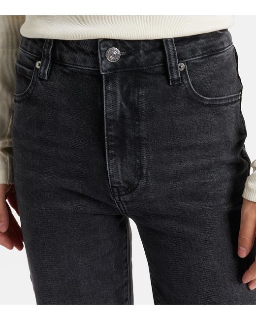FRAME Blue Arrow High-Rise Bootcut Jeans
