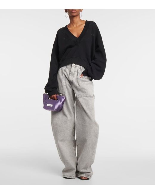 The Attico Gray Barrel Jeans Effie