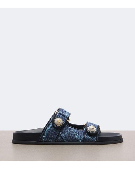 Jimmy Choo Blue Fayence Denim Sandals