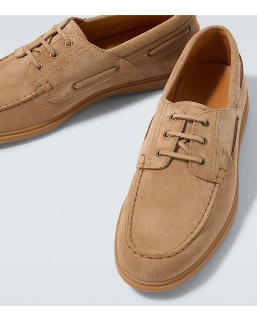 Tod's Brown Gommino Suede Boat Shoes for men