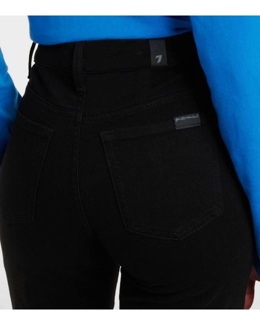 Jeans Anchos Modern Dojo De Tiro Alto 7 For All Mankind de color Black