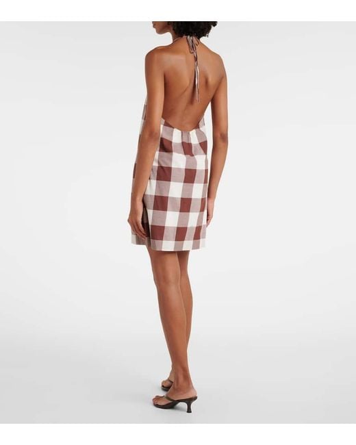 Vestido Corto Callie De Algodon A Cuadros Posse de color Multicolor