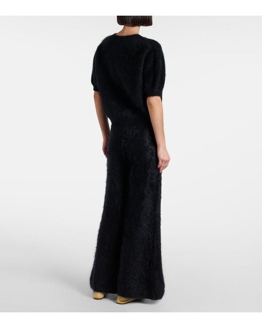Lisa Yang Black Juniper Brushed Cashmere Top