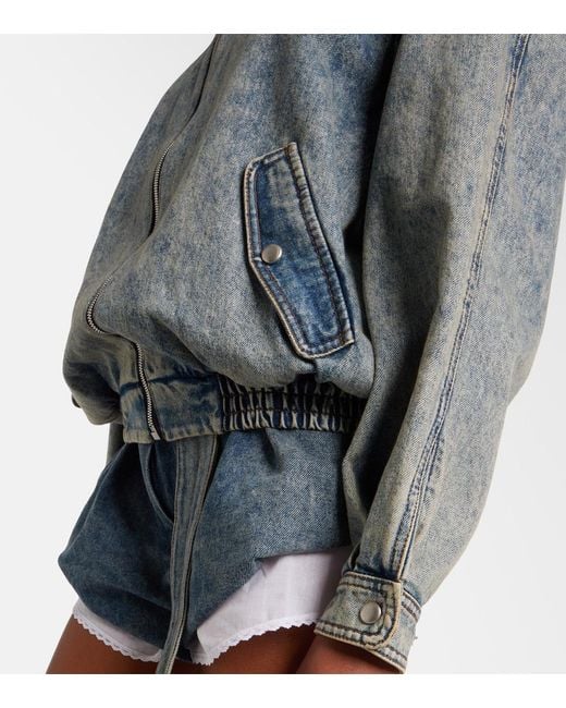 Magda Butrym Blue Denim Blouson Jacket