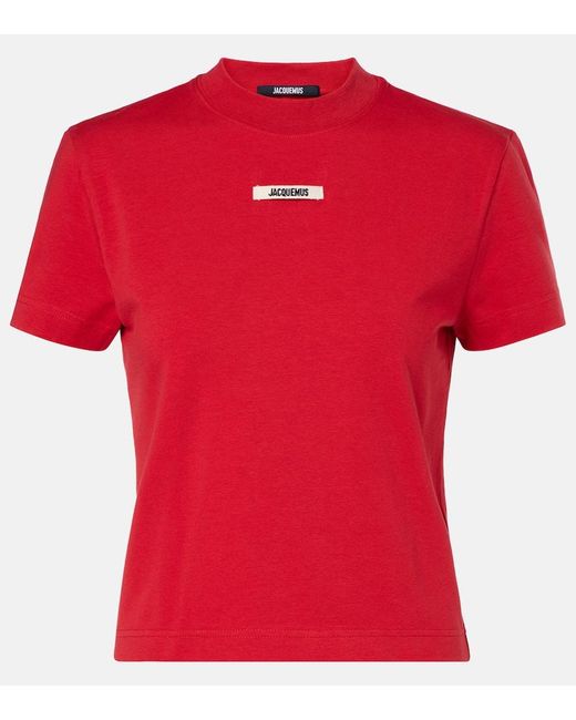 Top De Jersey En Mezcla De Algodon Jacquemus de color Red