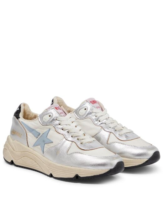 metallic golden goose sneakers