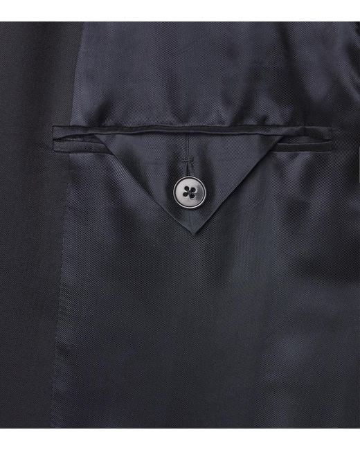 Zegna Black Wool And Mohair Suit for men