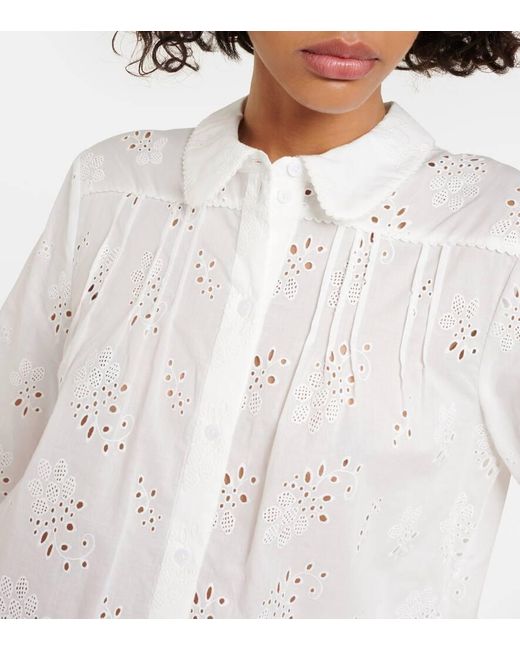 Camicia Embroidered Ease in cotone di Dorothee Schumacher in White
