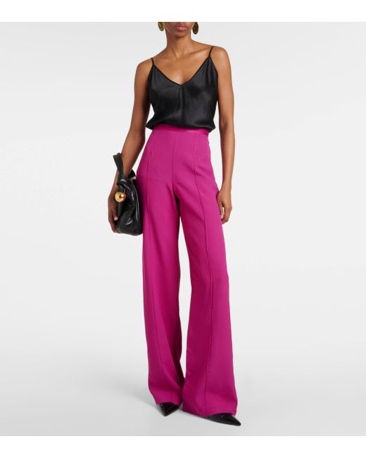 ‎Taller Marmo Pink Marlene High-rise Crepe Cady Palazzo Pants