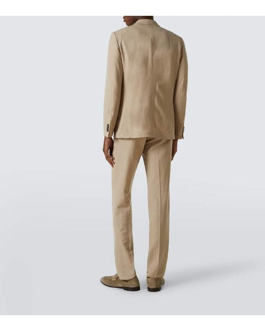 Zegna Natural Trofeo Wool And Linen Suit for men