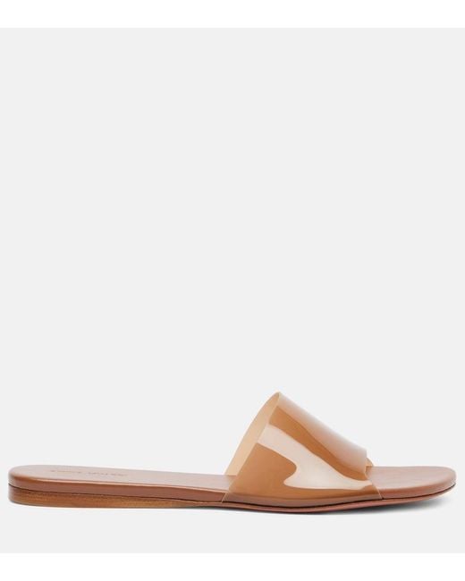 AMINA MUADDI Brown Bianca Glass 95 Mules