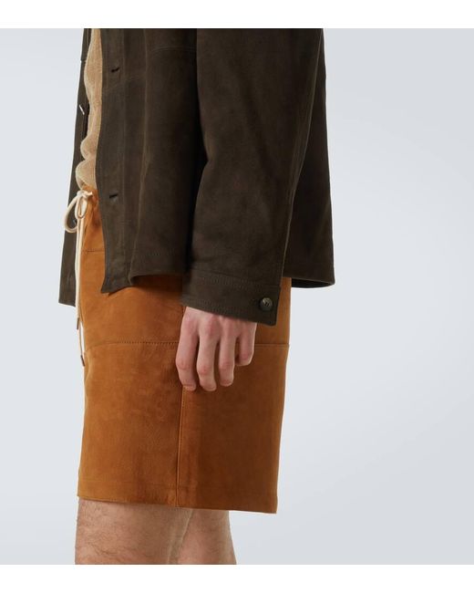 Frescobol Carioca Green Ravi Suede Overshirt for men