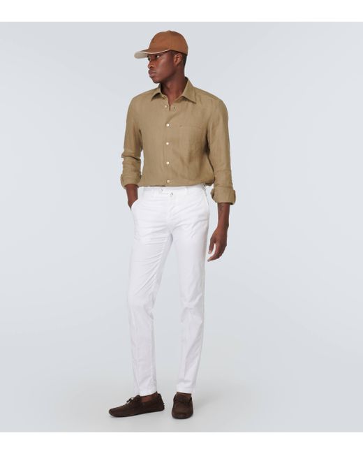 Pantalon chino en coton melange Kiton pour homme en coloris White