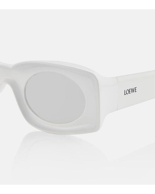 Loewe White Paula's Ibiza Rectangular Sunglasses