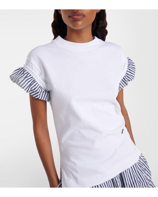 Patou White Cotton Jersey T-Shirt