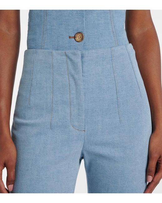 Veronica Beard Blue Hawthorne Flared Jeans