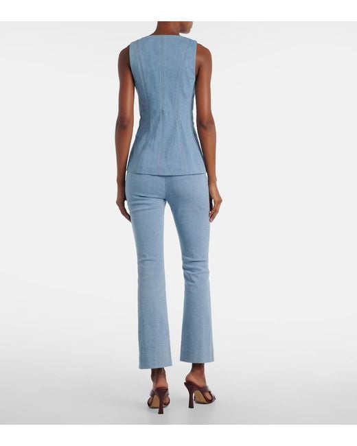 Veronica Beard Blue Avalina Denim Vest
