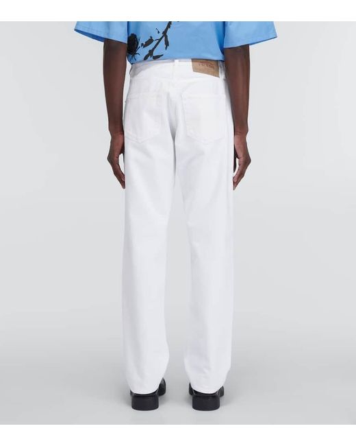 Prada White Mid-Rise Straight Jeans for men