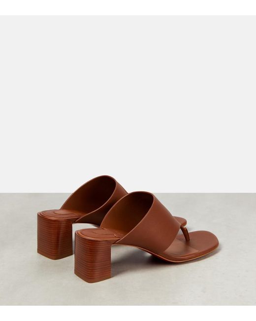 Christian Louboutin Brown Cl Tongamule Leather Sandals