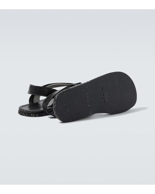 Kiko Kostadinov Black Andras Leather Thong Sandals for men