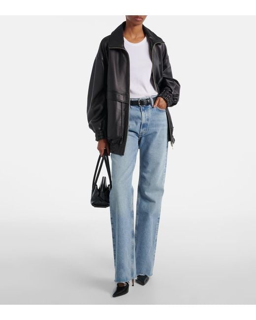 Agolde Blue Leena High-Rise Flared Jeans