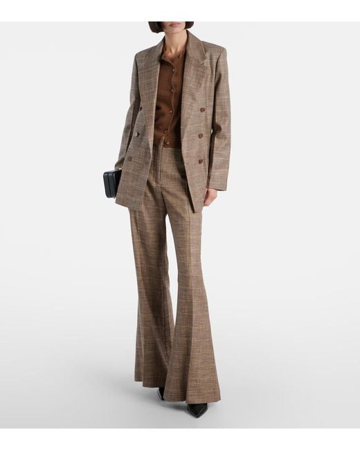 Joseph Brown Stevens Wool-Blend Flared Pants
