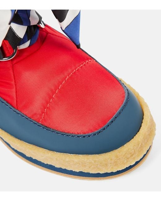 Emilio Pucci Red Iride Snow Boots