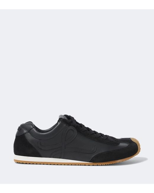 Loewe Black Leather-Suede Ballet Runner 2.0 Sneakers for men
