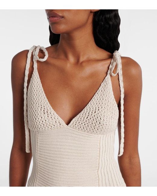 Robe En Coton The Attico en coloris Natural